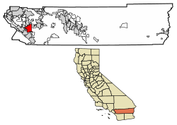 Riverside County California Incorporated and Unincorporated areas Menifee Highlighted 0646842